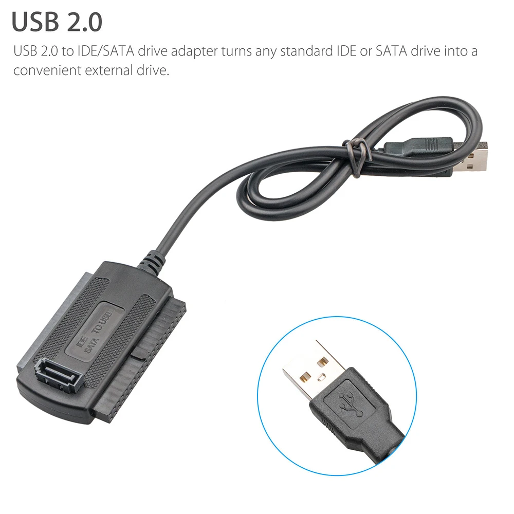 Кабель-Переходник USB 2 0 SATA/PATA/IDE для жесткого диска 5 дюйма/3 дюйма | Электроника