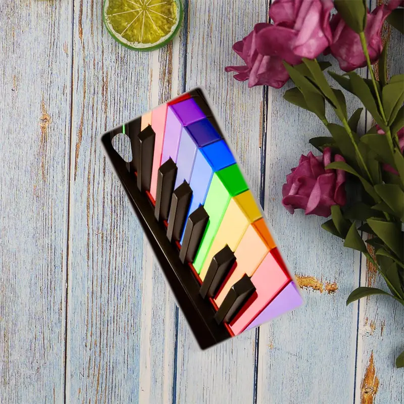 Прозрачный чехол с дизайном клавиш пианино для Sony Xperia Z3 Z5 Premium M4 Aqua M5 X XA XA1 C4 C5 E4 E5 XZ