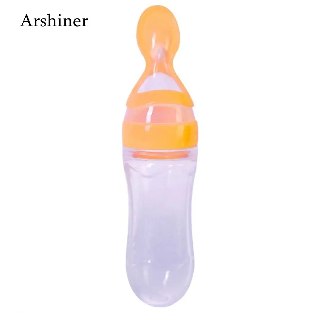 Кормушка с бутылкой сине зеленый Squeeze еда белый рис кормления желтый цвет из