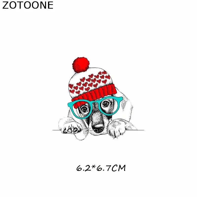 95 ZOTOONE/милые животные, нашивки с полосками, набор, железные Переводные нашивки в форме собак для девочек, детская футболка, одежда, сделай сам, переводные наклейки, G - Цвет: 95