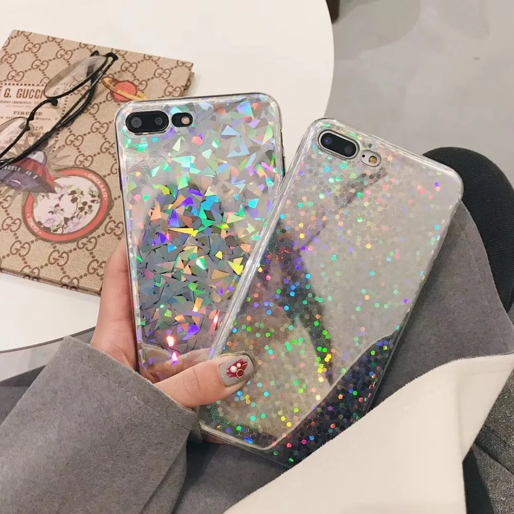 Luxury Bling Glitter Shining Phone Case For iPhone X XR XS Max Cool Laser Mirror Clossy 8 7 6 6s Plus Back Cover |