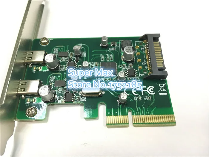2 порта USB-C USB 3 1 Type-C PCI express Card pci-e 4x to usb3.1 Type C adapter Super Speed для MAC PRO OSX 10 9 | Компьютеры и