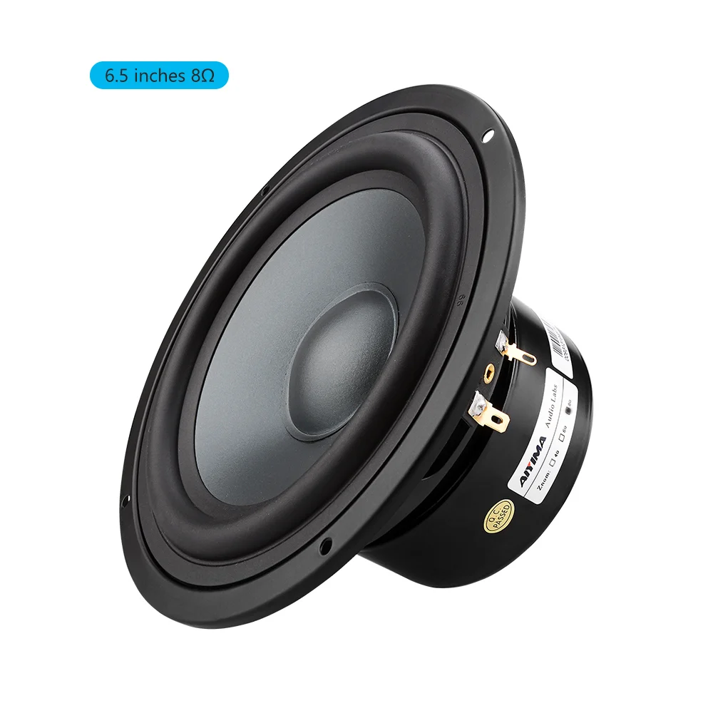 8 Ohm Speaker AIYIMA 6,5 дюймов СРЕДНИЙ НЧ-динамик 4 8 Ом 50 Вт Fever Bass громкий динамик книжная полка звук DIY динамик s Колонка для звуковой системы - Цвет: 8 Ohm Speaker