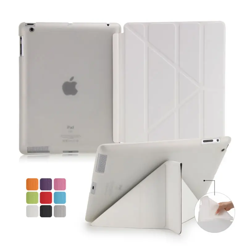 Вертикальный жесткий и мягкий силиконовый чехол из ТПУ для apple ipad 2 3 4 smart cover 4 с подставкой pu кожаный чехол