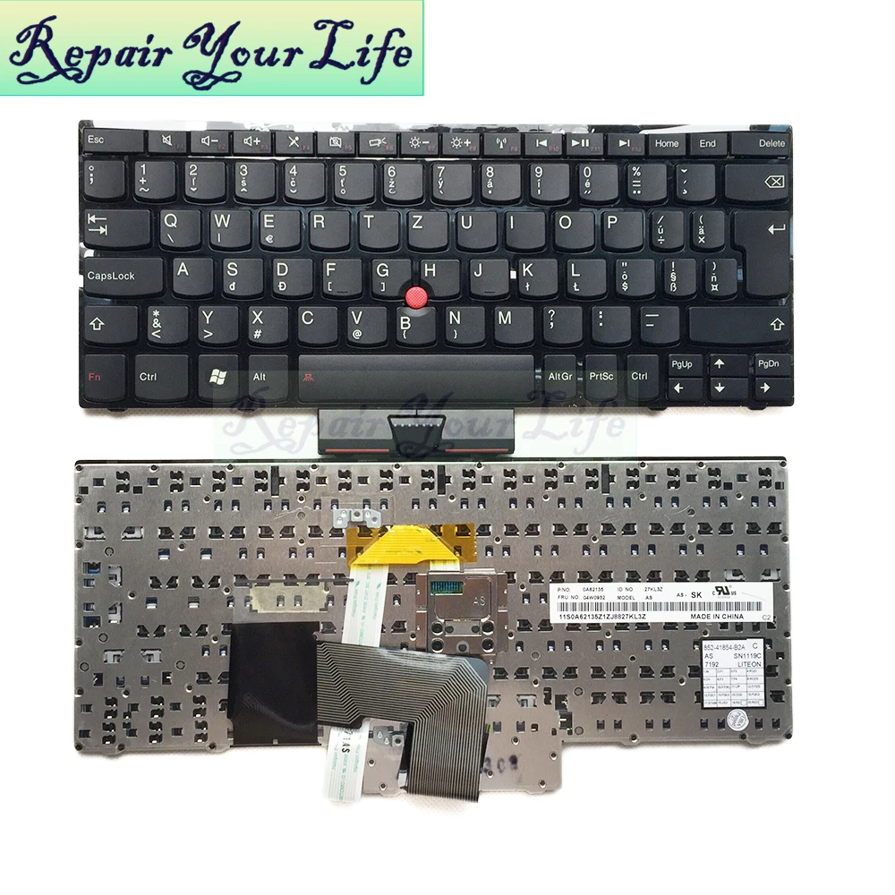 Клавиатура для ноутбука Lenovo Thinkpad X121/X130/X131 с рамкой и красным наконечником|laptop