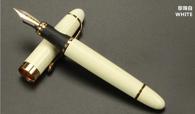 Jinhao темно-красная авторучка Золотая отделка Средний NIB(1, темно-красный - Цвет: H