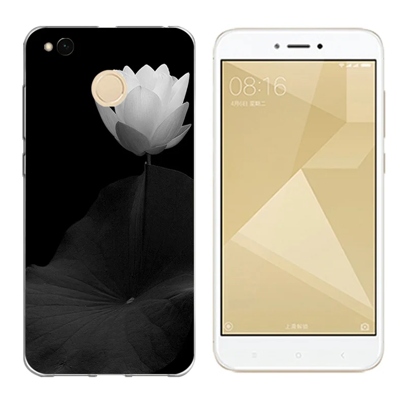 Cover for Xiaomi Redmi 4X 5.0&quot Soft TPU Case Silicon Golden Printing Hongmi4X Thin Shells |