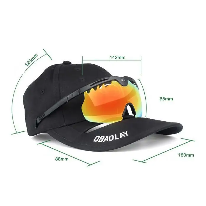 Мужские/женские поляризационные солнцезащитные очки + шляпа спортивные для