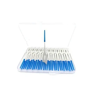 40 шт.коркор. мягкая пластиковая Массажная зубная щетка для десен, межзубная зубная щетка, зубная нить, зубная нить, инструмент для чистки зубов