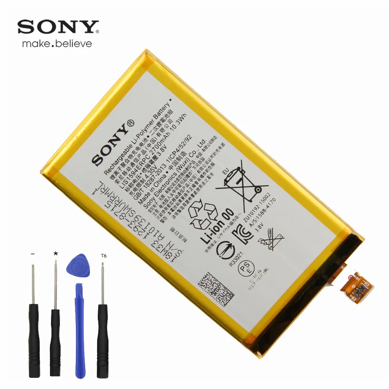 Оригинальный аккумулятор Sony LIS1594ERPC для Xperia Z5mini Z5 compact Mini E5823 E5803 2700 мАч|battery for|battery for