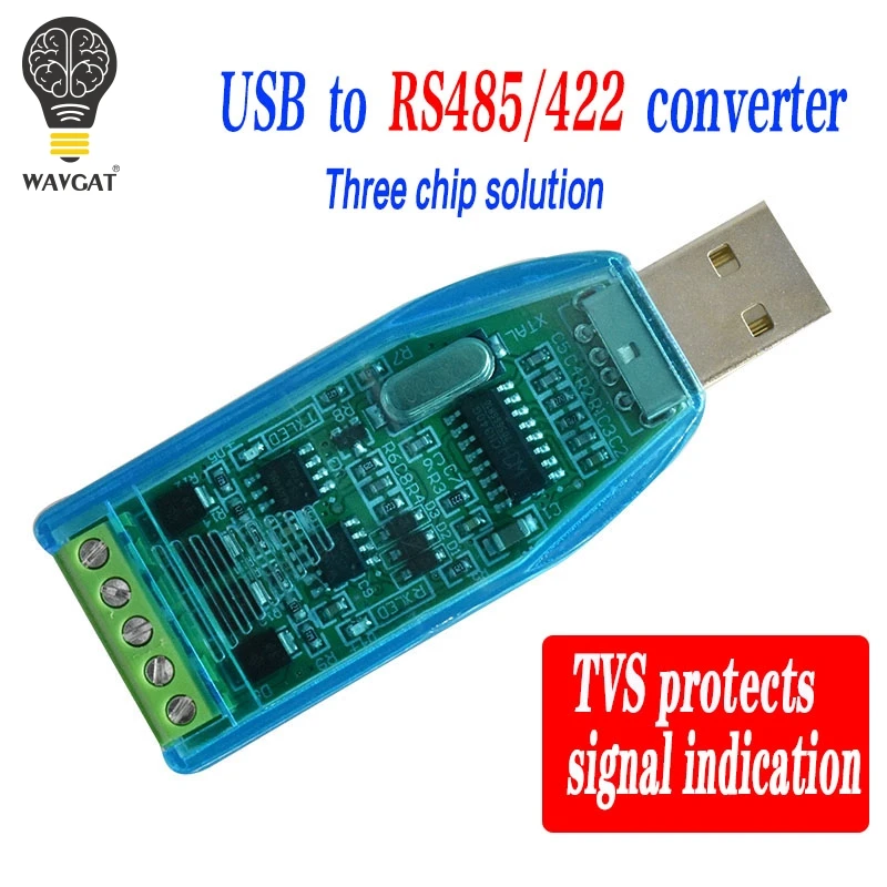 USB to RS485-422 Промышленный USB в RS485 422 CH340G преобразователь, обновленный защитный преобразователь, Совместимость со стандартом RS-485 разъемом - Цвет: USB to RS485-422