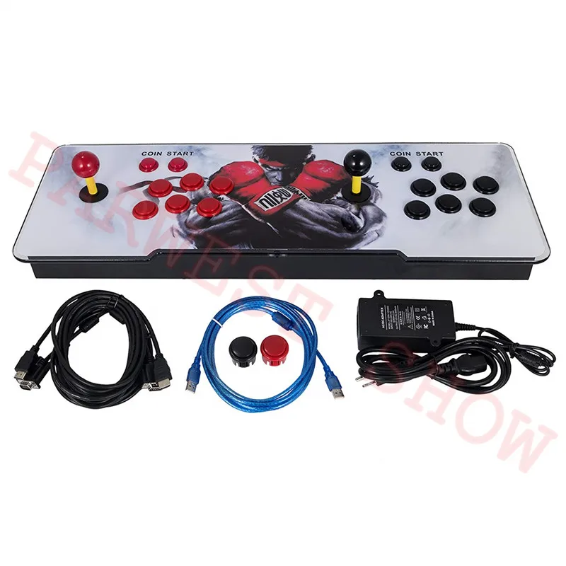 Новейшая 3D коробка аркадная игровая консоль 2200 в 1 игра PCB настольная консоль с красочной акриловой панелью HDMI VGA выход