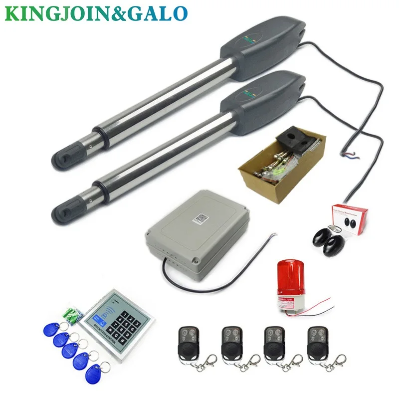 kit 6 DC24V AC220V линейный привод червь Шестерни автоматические распашные ворот(фотоэлементы, лампа, кнопки, gsm, клавиатура опционально - Цвет: kit 6