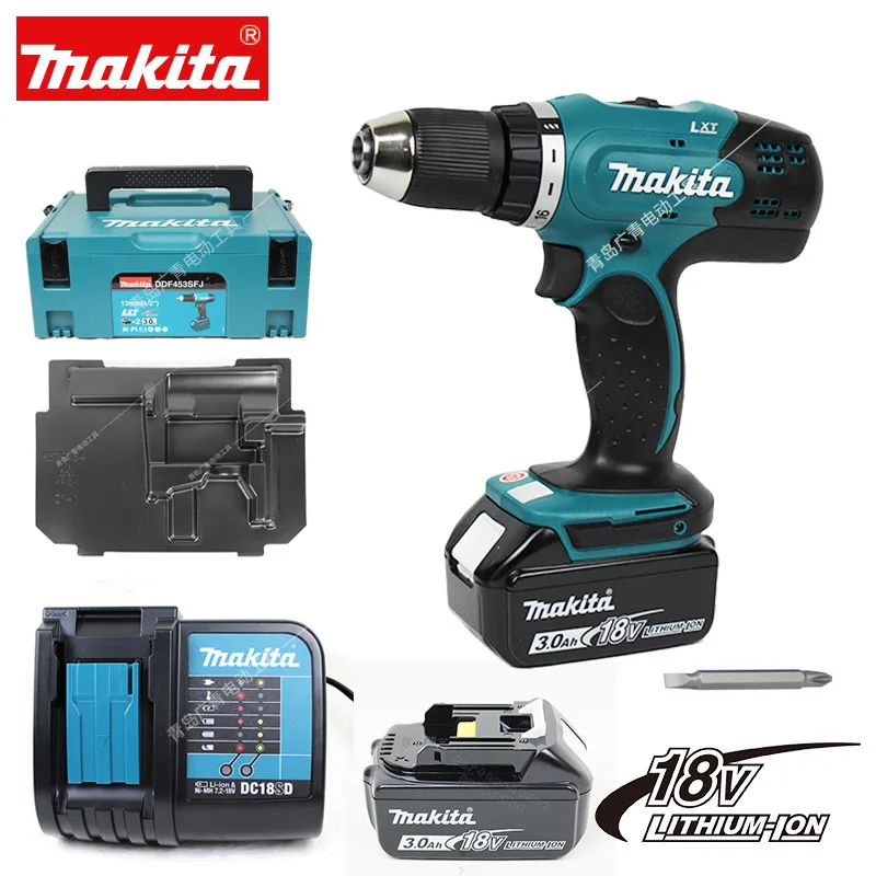 Подлинный японский Makita пастбище DDF453SFJ Аккумуляторная дрель литиевая батарея Ударная дрель DHP453 электрическая отвертка 18 в
