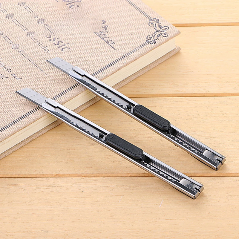 

Mini 9mm Kawaii Utility Knife Stainless Steel Stationery Knife Cute Box Cutter Blade Replacement For Kids Office School Supplies
