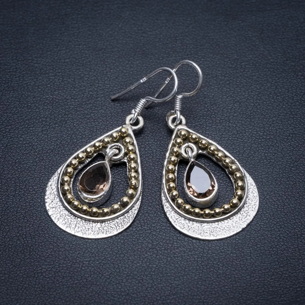 Натуральные двухцветные Смоки кварца ручной работы мексиканские 925 пробы