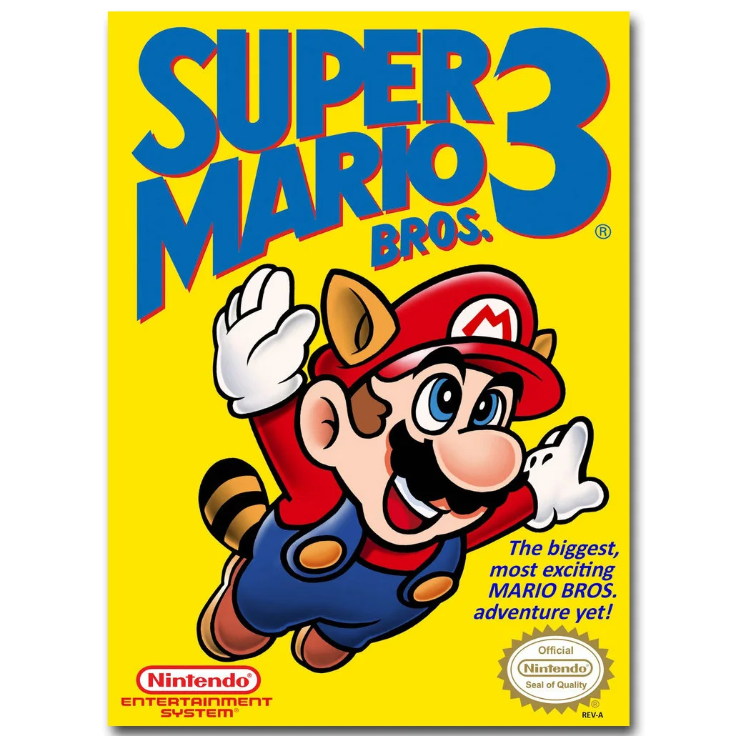 Постер Super Mario Bros 3 из шелковой ткани с принтом 13x20 20x30 дюймов видеоигры картинки