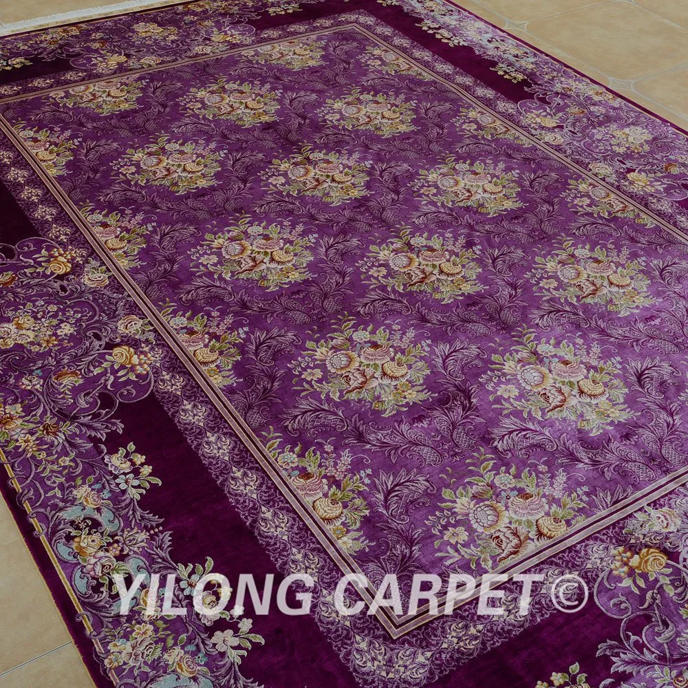 Kopen Yilong 8.2 'x11. 'Vantage Klassieke Kleed Grote Antieke Paarse Bloemen Woonkamer Decoratieve Tapijt (ZQG276A)