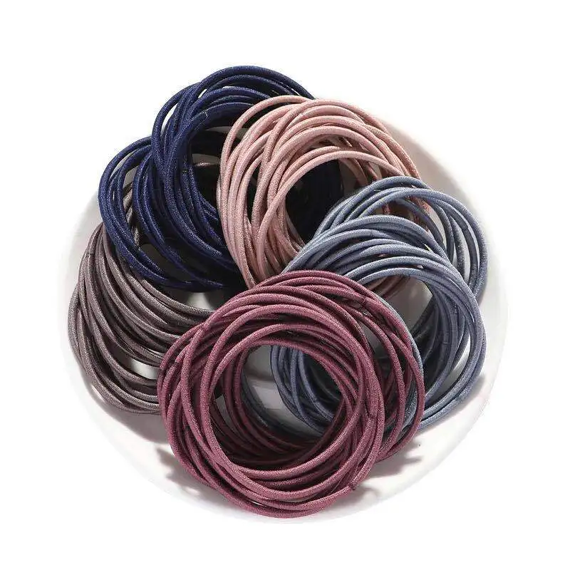 Нейлоновые эластичные ленты аксессуары для волос 100 шт. резиновые женщин девочек