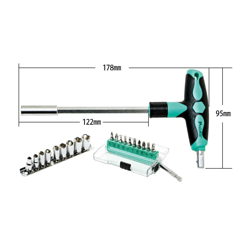 High Quality SD-9701M 20 IN 1 Hand Tool T-handle Driver Sockets &amp Bits Set Wrench Screwdriver | Инструменты