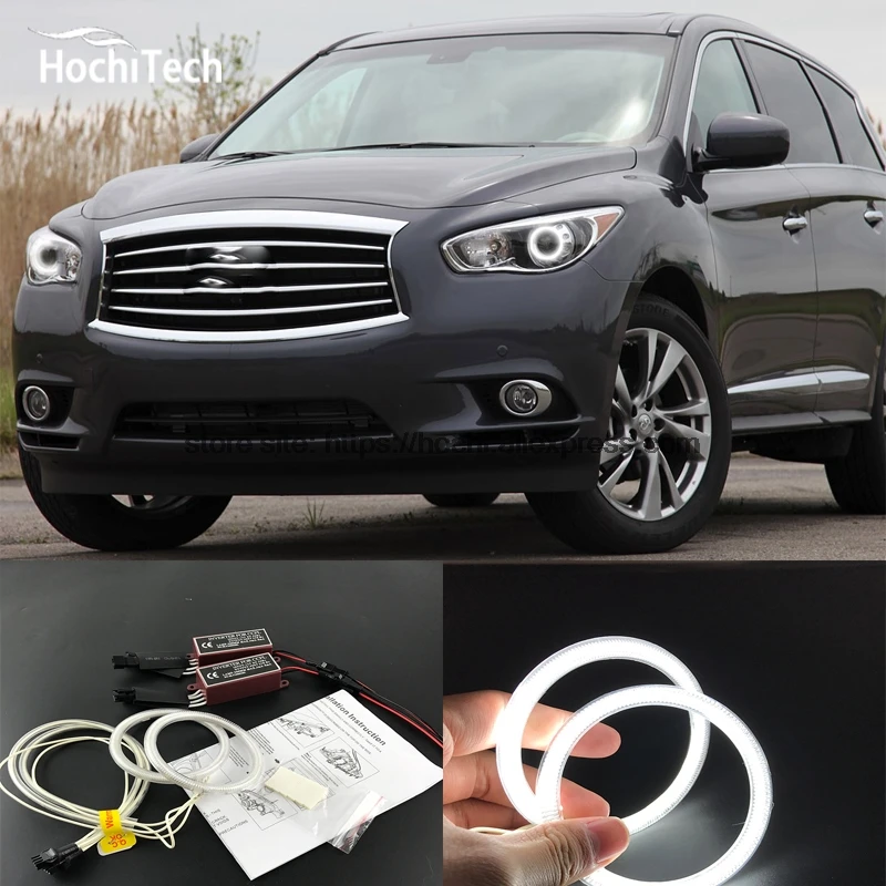 HochiTech ccfl комплект ангельских глаз белый 6000k гало кольца фара для nissan Infiniti JX35 2011 2012