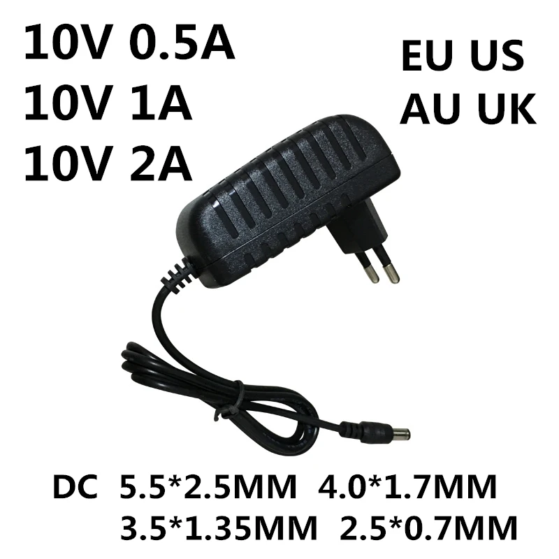 1pcs AC 100-240V DC 10V 0.5A 1A 2A Switching Power Supply Transformer Converter 10 V Volt AC / DC power adapter charger