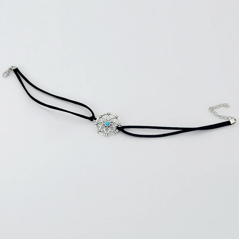 Hot New Black Velvet Chain Dream catcher Shape Choker Short Clavicle Necklace | Украшения и аксессуары