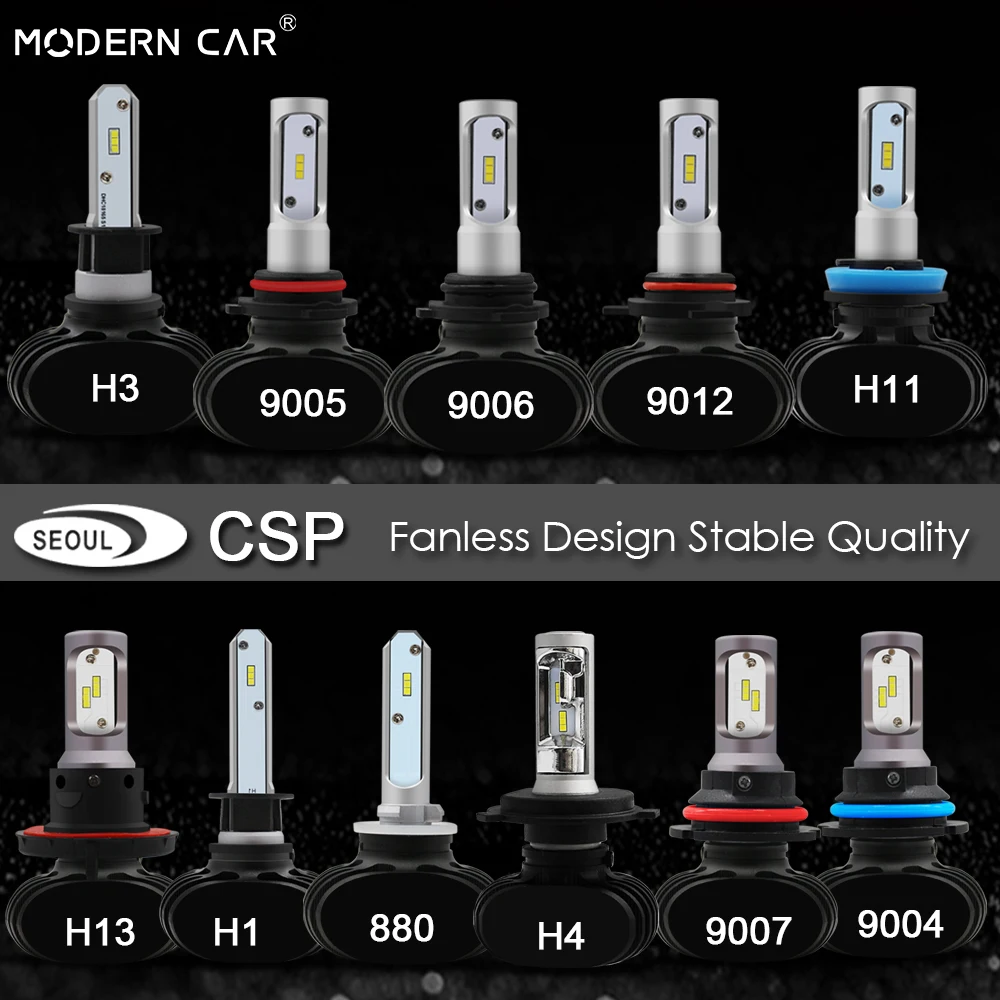 1 комплект * Сверхъяркие Автомобильные светодиодные фары S1 H1 H3 H4 Auto25W 4000 люмен H11 H13