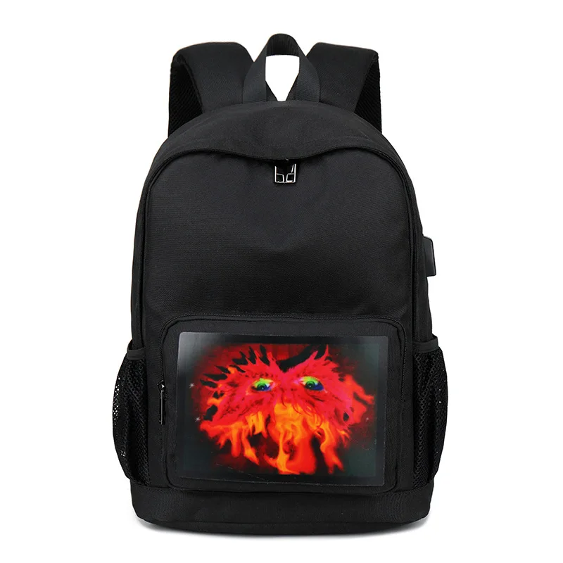 voice-activated LED Luminous USB Charging Harajuku Backpack Boys Girls SchoolBags for Teenagers Printing Bagpack Satchel | Багаж и сумки