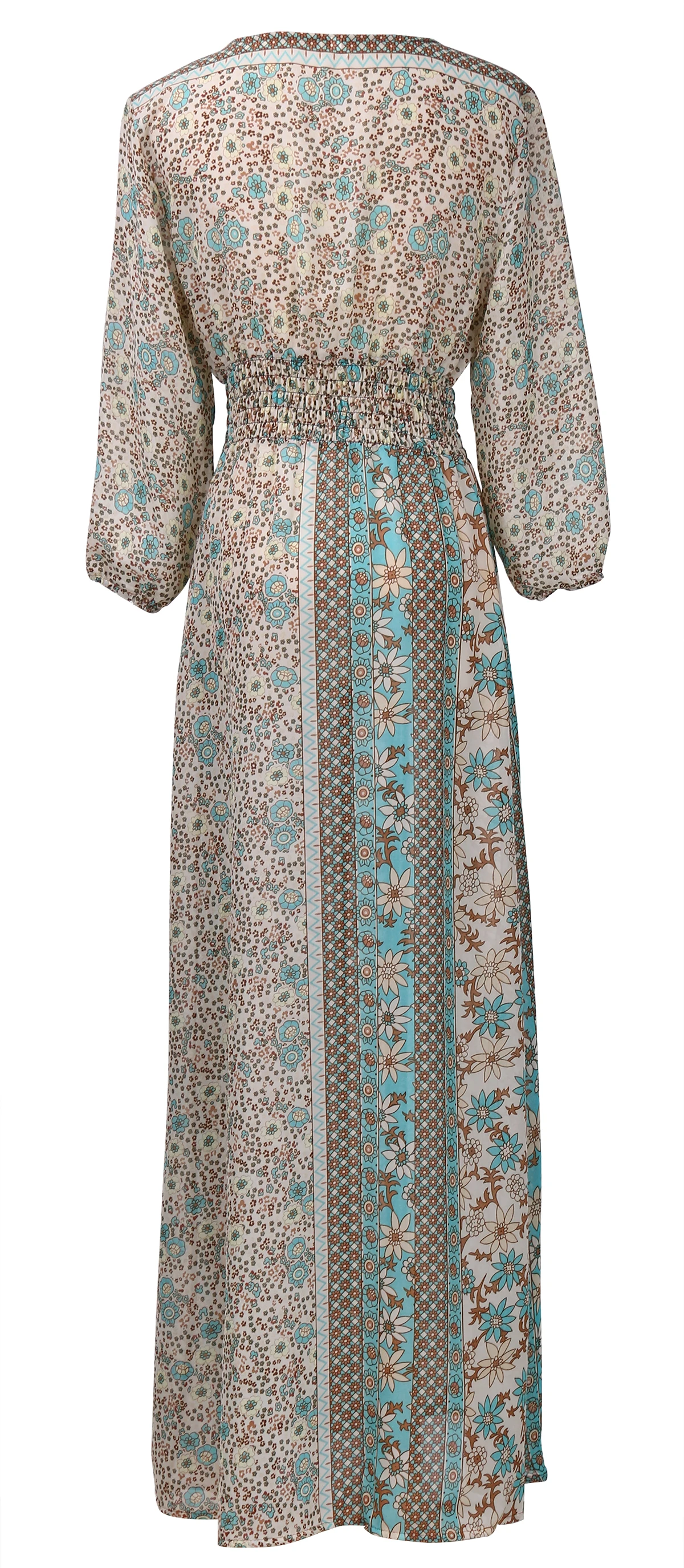 Sexy Dresses retro Printing Beach Women Dress Summer Long Maxi Deep V Clothing S M L XL | Женская одежда