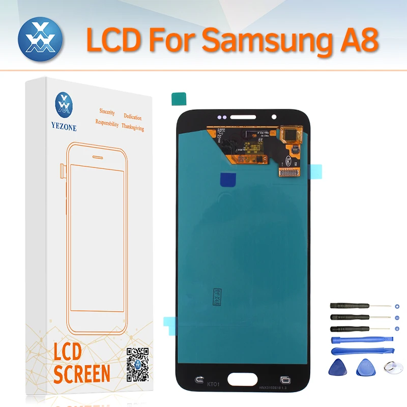 Super AMOLED Display for Samsung Galaxy A8 2015 A800 A800F LCD Touch Digitizer Assembly A8000 Screen Replacement+Tools | Мобильные