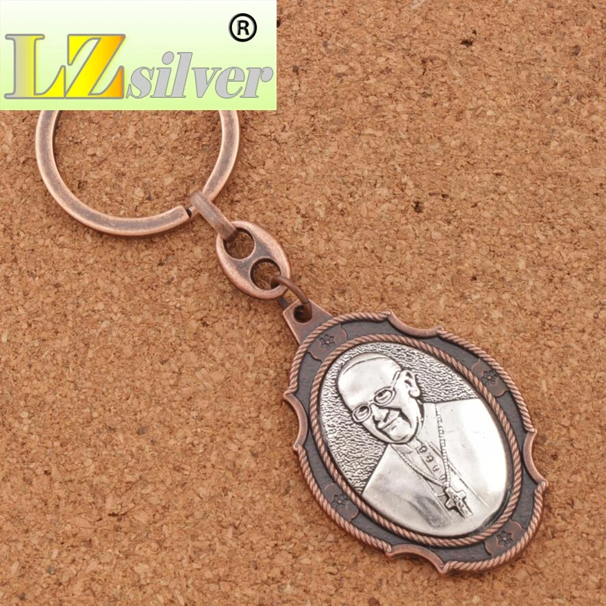 

12colors Pope Francis Saint Francis Prayer for Peace Blessed Prayer 2 inch Medal Keychain Travel Protection Key Ring K1742