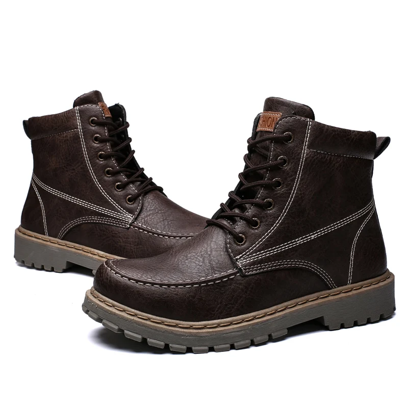 Doc Marten/зимние мужские ботинки из натуральной кожи в винтажном стиле повседневная