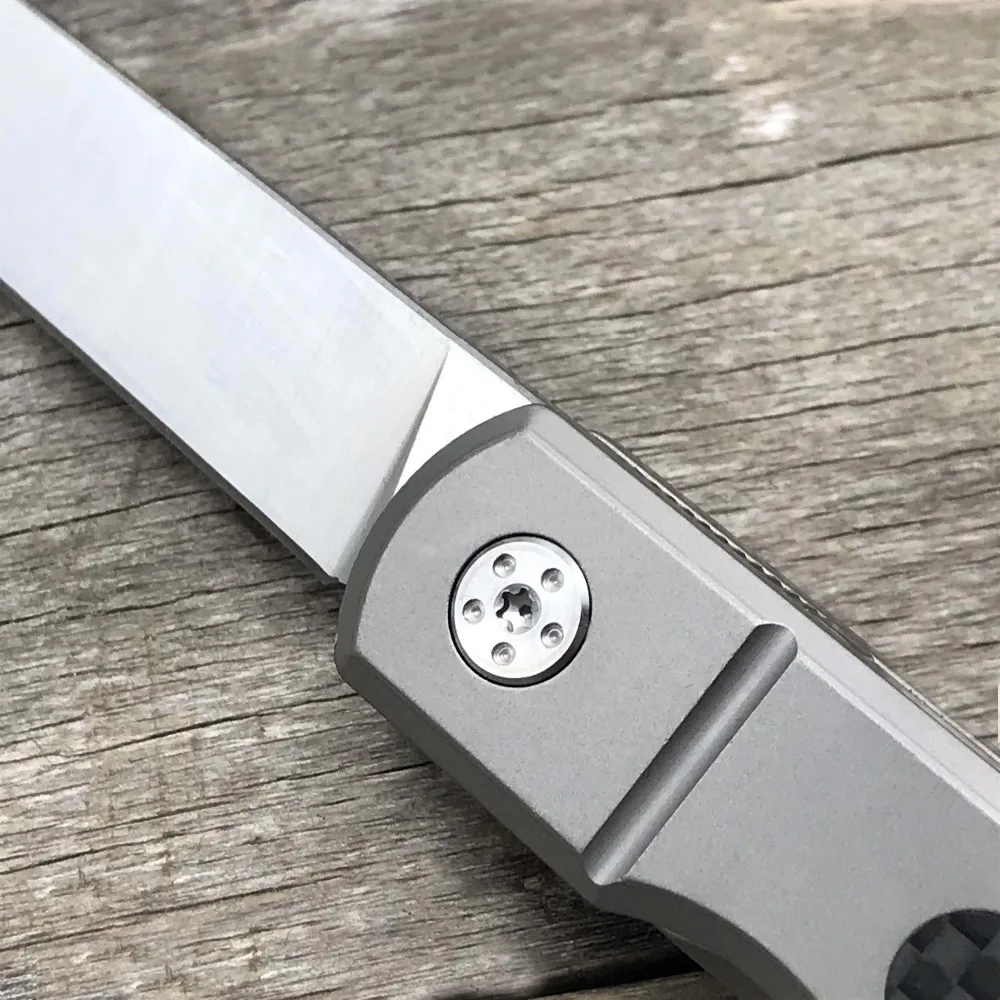 Складной нож LDT Commander D2 лезвие из титана и углеродного волокна ручка Kwaiken походные