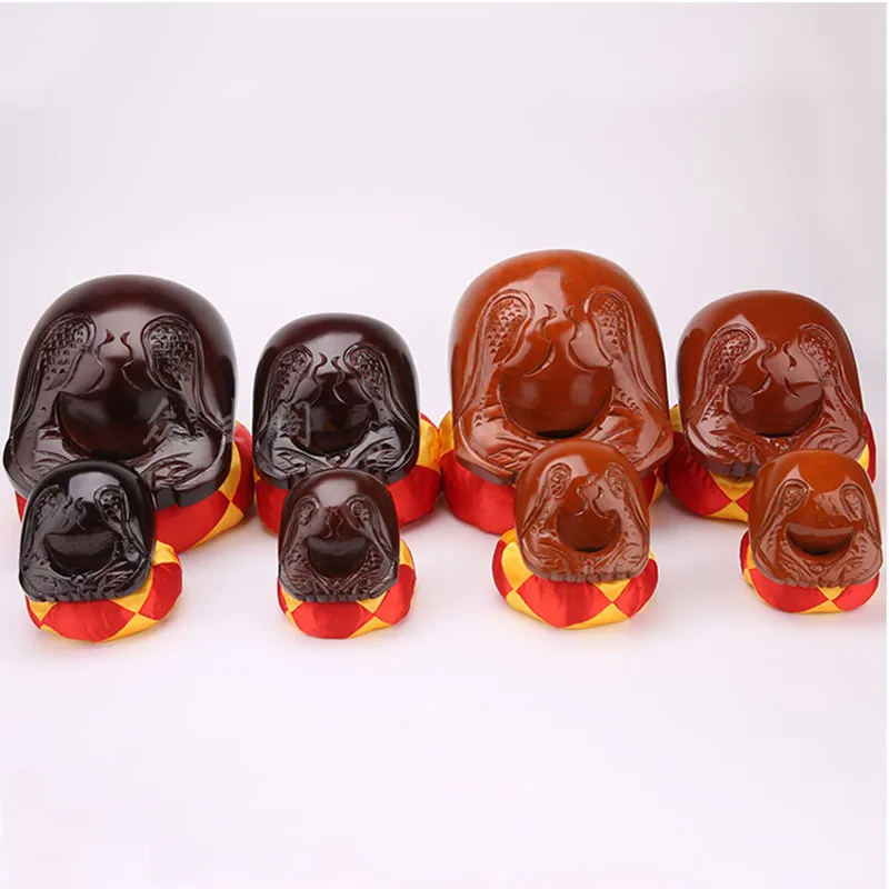 Отлично вырезанный религиозные 3 5 дюймов красновато монах деревянная рыба