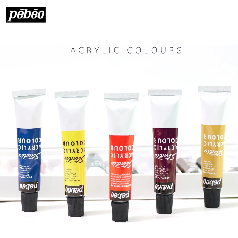 

12ml Pebeo Acrylic Paint set 24 colors Acrylic Paints for painting Textile Nail fabric Glass Art Pigment Artist Supplies