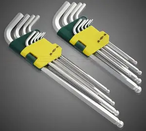 Набор длинных шестигранных ключей из хромованадиевого сплава, 9 шт., 1,5 2 2,5 3 4 5 6 8 10 мм