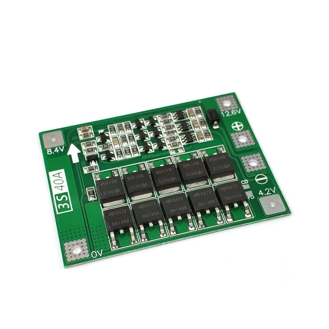3S 40A литий-ионная аккумуляторная батарея Защитная плата PCB BMS для сверлильного двигателя 11,1 V 12,6 V Lipo ячеечный модуль(улучшенная версия