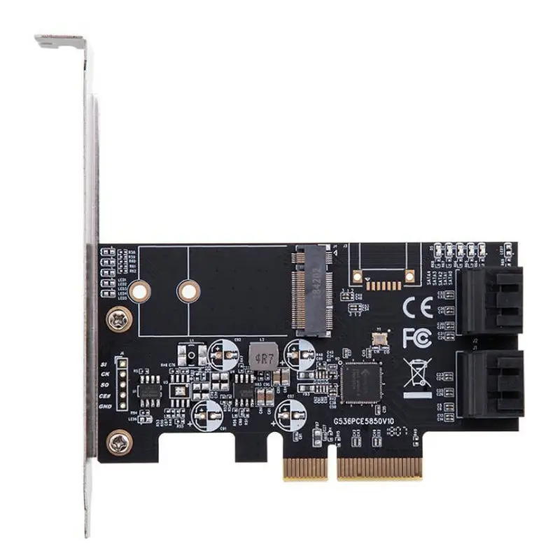 PCIe 3,0x2 к M.2(NGFF) B ключ и 4 SATAIII 6G Внутренние порты расширения карты контроллера Поддержка 2230,2242 Размер ngff ssd SATA ssd