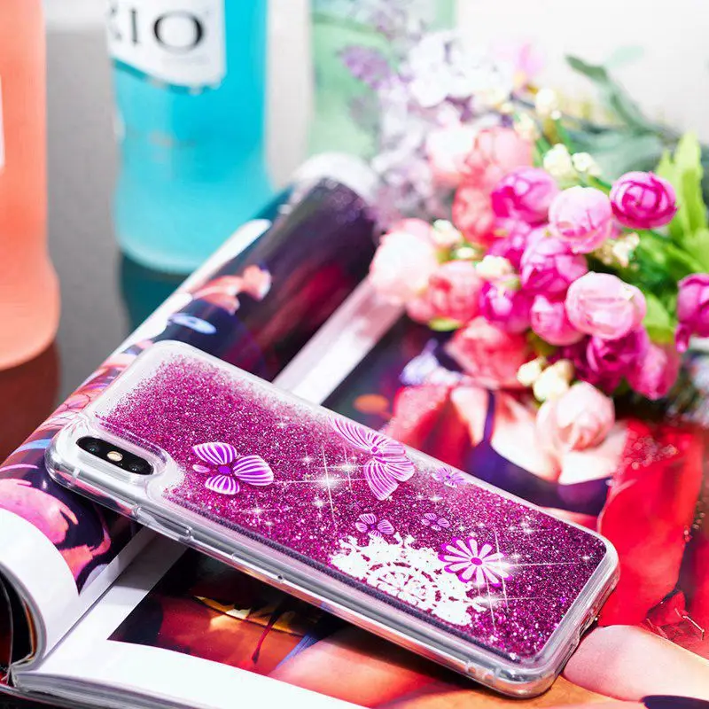 Жидкий чехол для huawei Honor 7A 7C 7X 6A 6C 5C 4C 8 9i 10 Коврики P8 P9 P10 P20 Lite Plus Pro с проектом "Бабочки" Мягкий силиконовый чехол