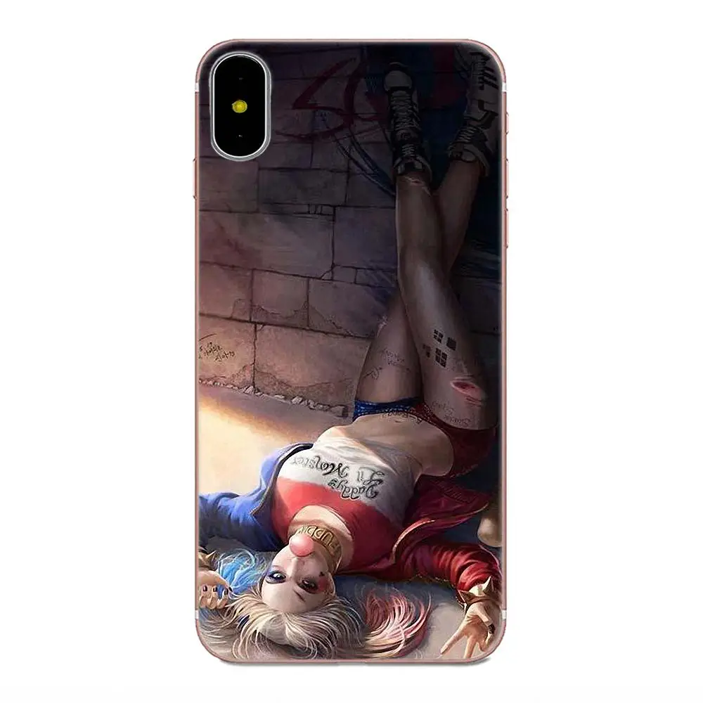 Джокер и Харли Куинн Мода для Apple iPhone 4 4S 5 5C 5S SE 6 6S 7 8 Plus X XS Max XR мягкий