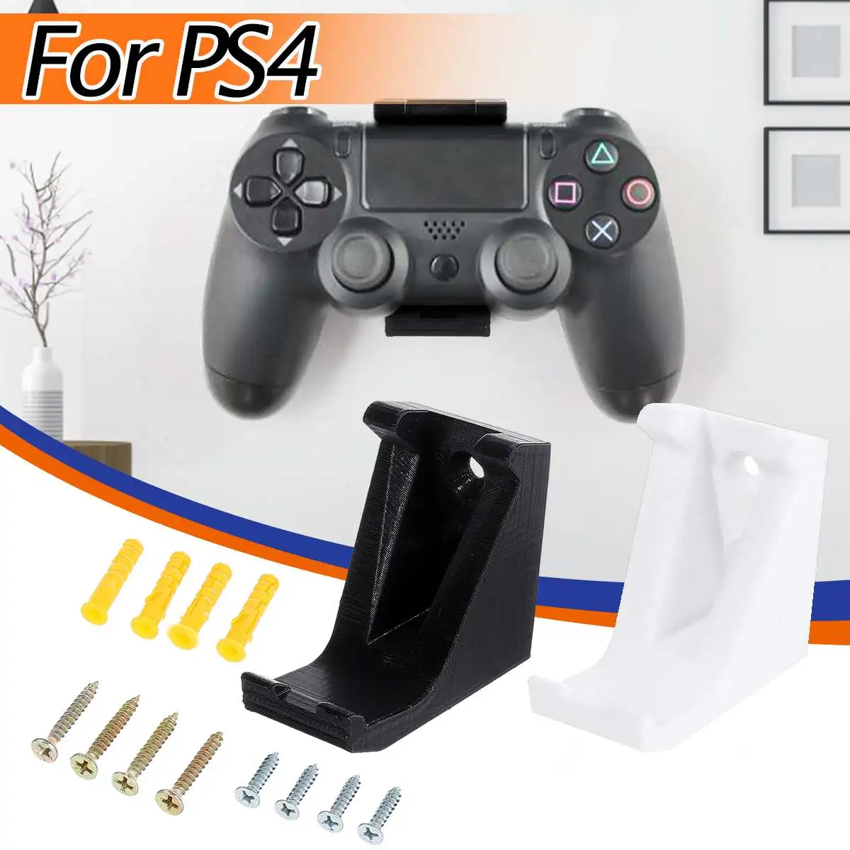 3D белый/черный настенный держатель для PS4 Playstation 4 игровой контроллер док станция