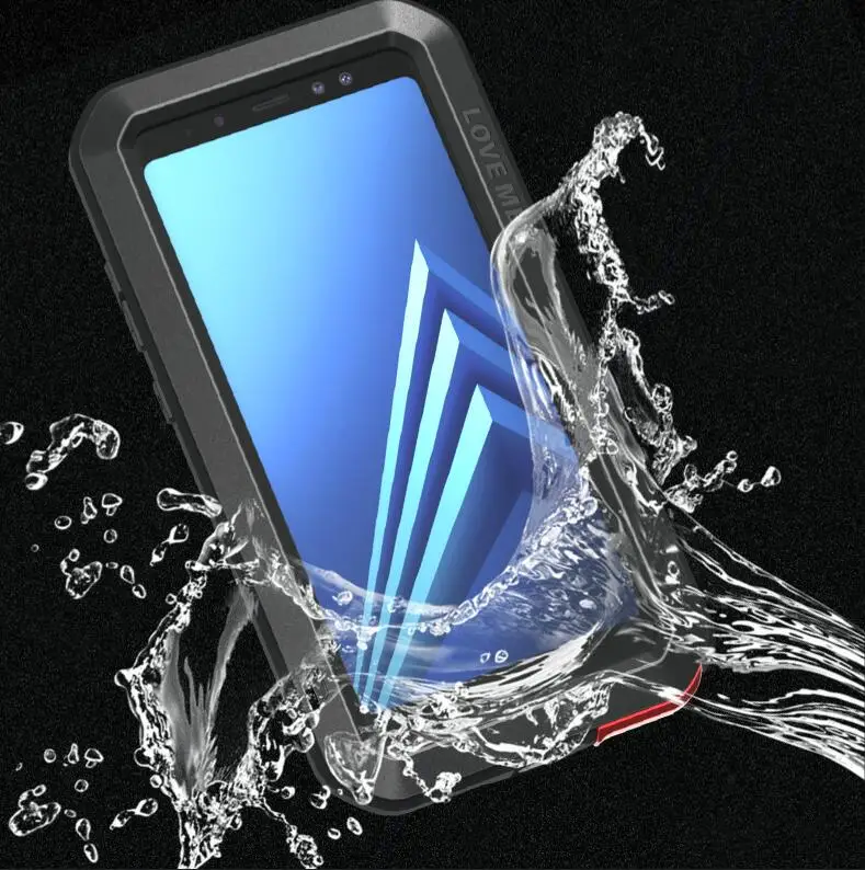 Металлический Алюминиевый Чехол LOVE MEI для Samsung Galaxy A8/A8 Plus 2018 сверхмощный