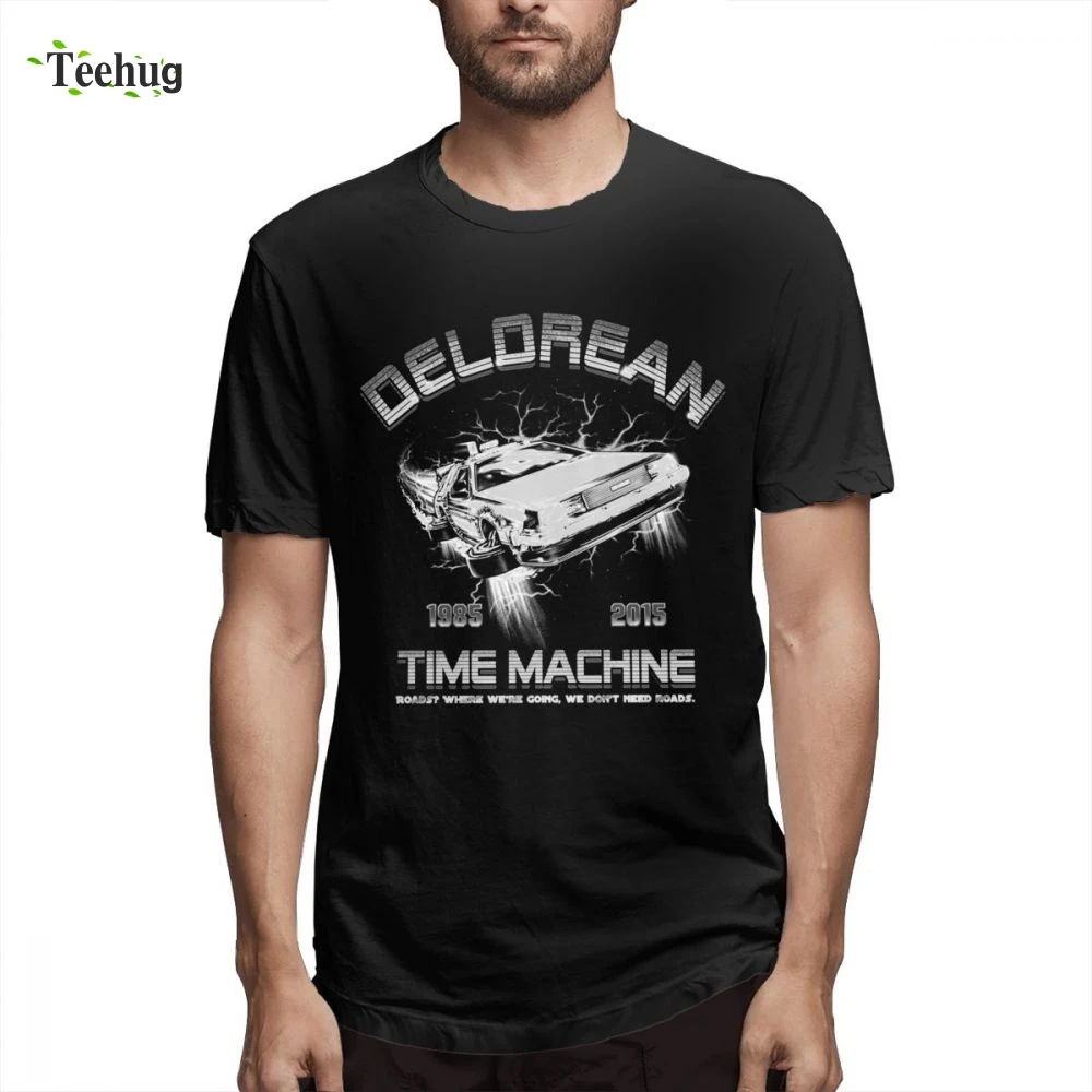 

Back To The Future DeLorean схема короткий рукав Винтаж для мальчиков и девочек Забавные 3D-образным вырезом на шее, с рисунком, Camiseta, для мужчин