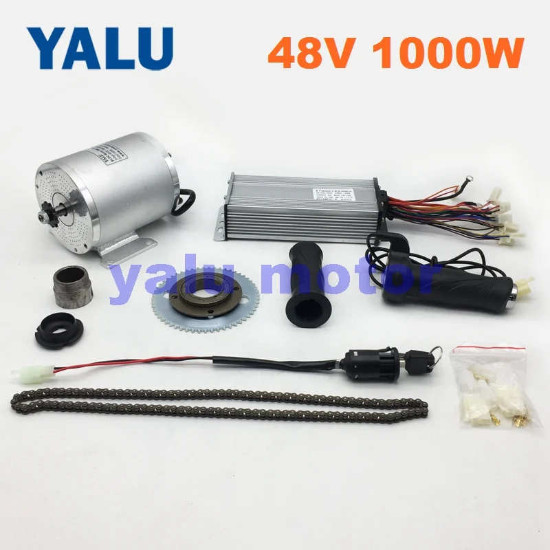 with Common Throttle 36 V-60 V 1000 Вт-2000 Вт электрическая бесщеточная, высокая скорость BLDC мотор комплект с цифровым дроссельная заслонка для скутера Go Kart велосипеда, фара для электровелосипеда - Цвет: with Common Throttle