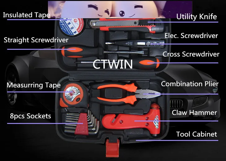 Подлинная Новый аварийный комплект для автомобилей с аварийном автомобилем