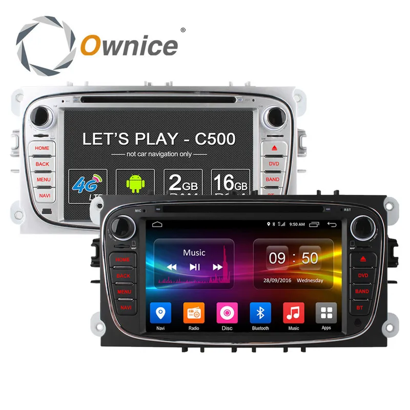 Автомобильный DVD Восьмиядерный Android 6 0 2 Гб ОЗУ GPS Радио стерео для Ford Focus S C MAX Galaxy