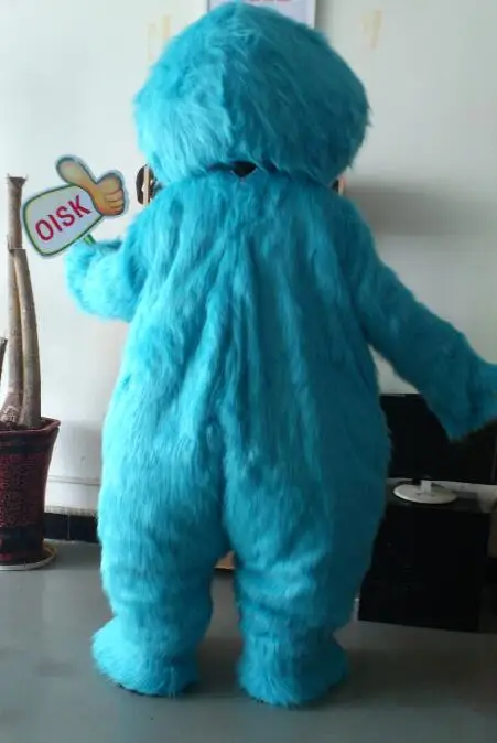 OISK на заказ длинный мех синий маскарадный костюм монстра плюшевые костюмы с