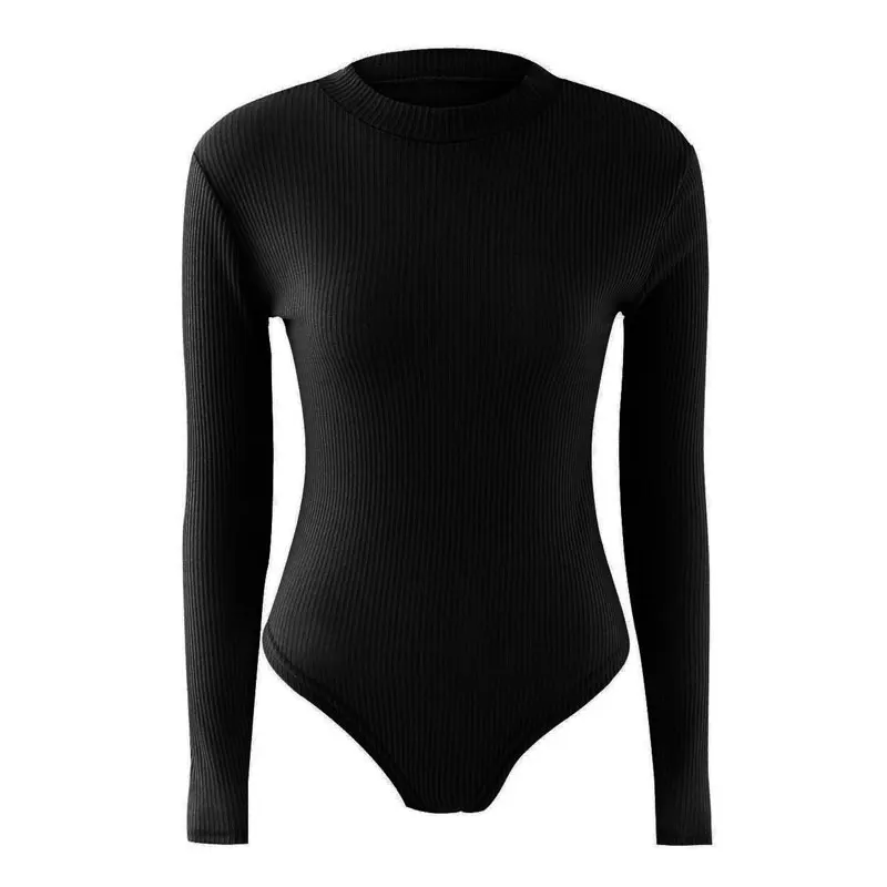 Сексуальное боди Женский Облегающий комбинезон с высоким воротником облегающие