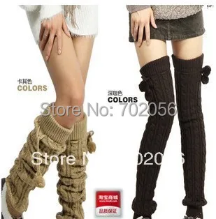 2016 Extra long twist Knitted Leg Warmers Boot Covers about 70cm 24 pairs/lot mixed colors #3428